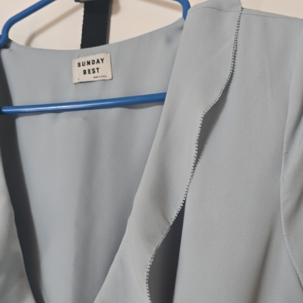 Sunday Best Sky Blue Ruffle Mini Dress - Picture 6 of 10